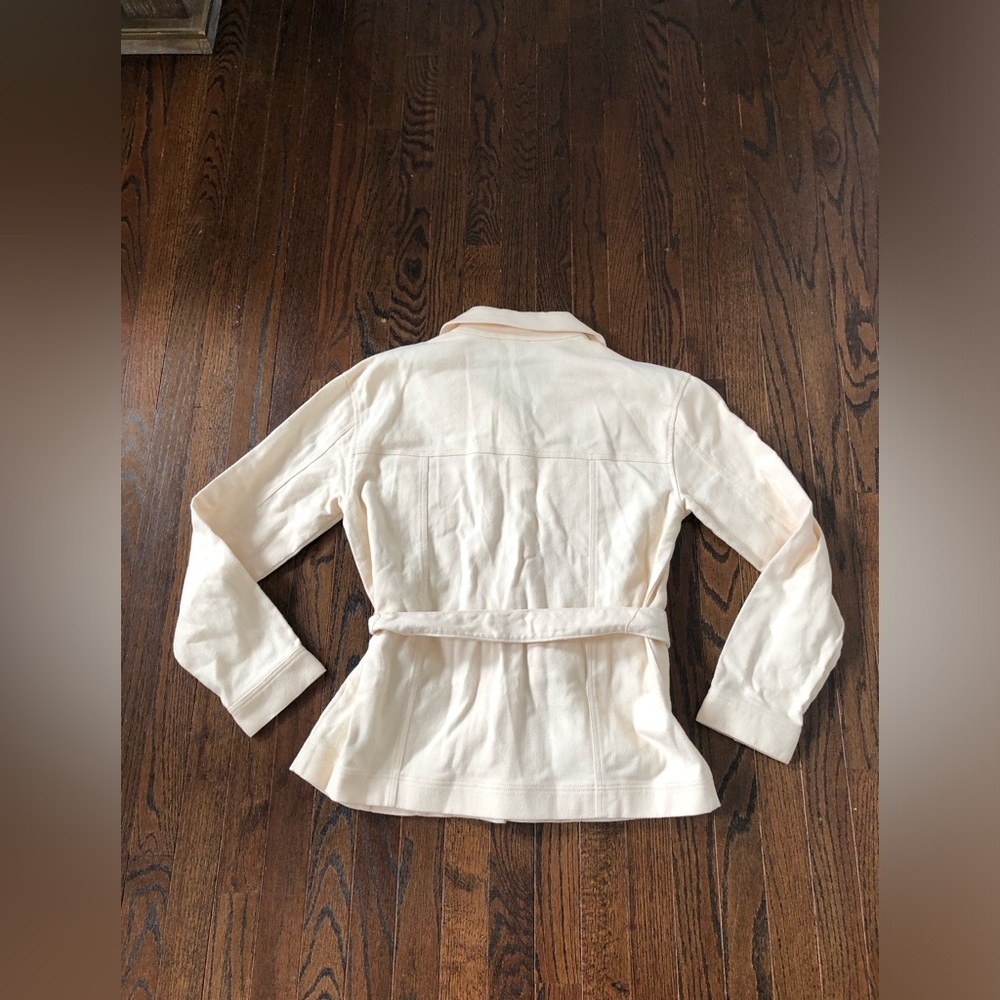 *NWT* PAIGE Women’s M Jansyn Shacket Oversized Jacket w/Belt in Ecru Twill - Picture 11 of 12